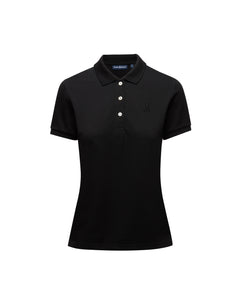Camiseta tipo polo negra para mujer Psycho Bunny