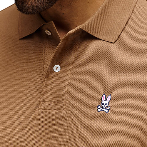 PSYCHO BUNNY POLO MANGA CORTA HOMBRE CLASICA MARRON