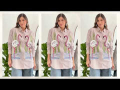 CAMISA PRIMIA DAMA V.287 NEGRO NEGRO
