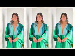 VESTIDO PRIMIA DAMA ISRAEL VERDE MULTICOLOR