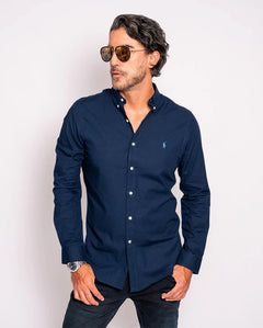 RALPH LAUREN CAMISA MANGA LARGA HOMBRE AZUL