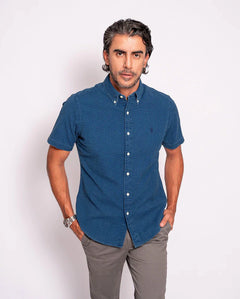 RALPH LAUREN CAMISA MANGA CORTA HOMBRE MORADO