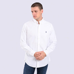 RALPH LAUREN CAMISA MANGA LARGA HOMBRE BLANCO