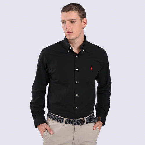 RALPH LAUREN CAMISA MANGA LARGA HOMBRE NEGRO