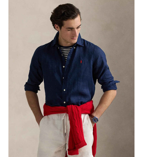 RALPH LAUREN CAMISA MANGA LARGA HOMBRE AZUL