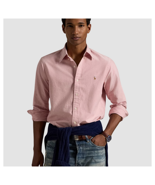 RALPH LAUREN CAMISA MANGA LARGA HOMBRE ROSADO