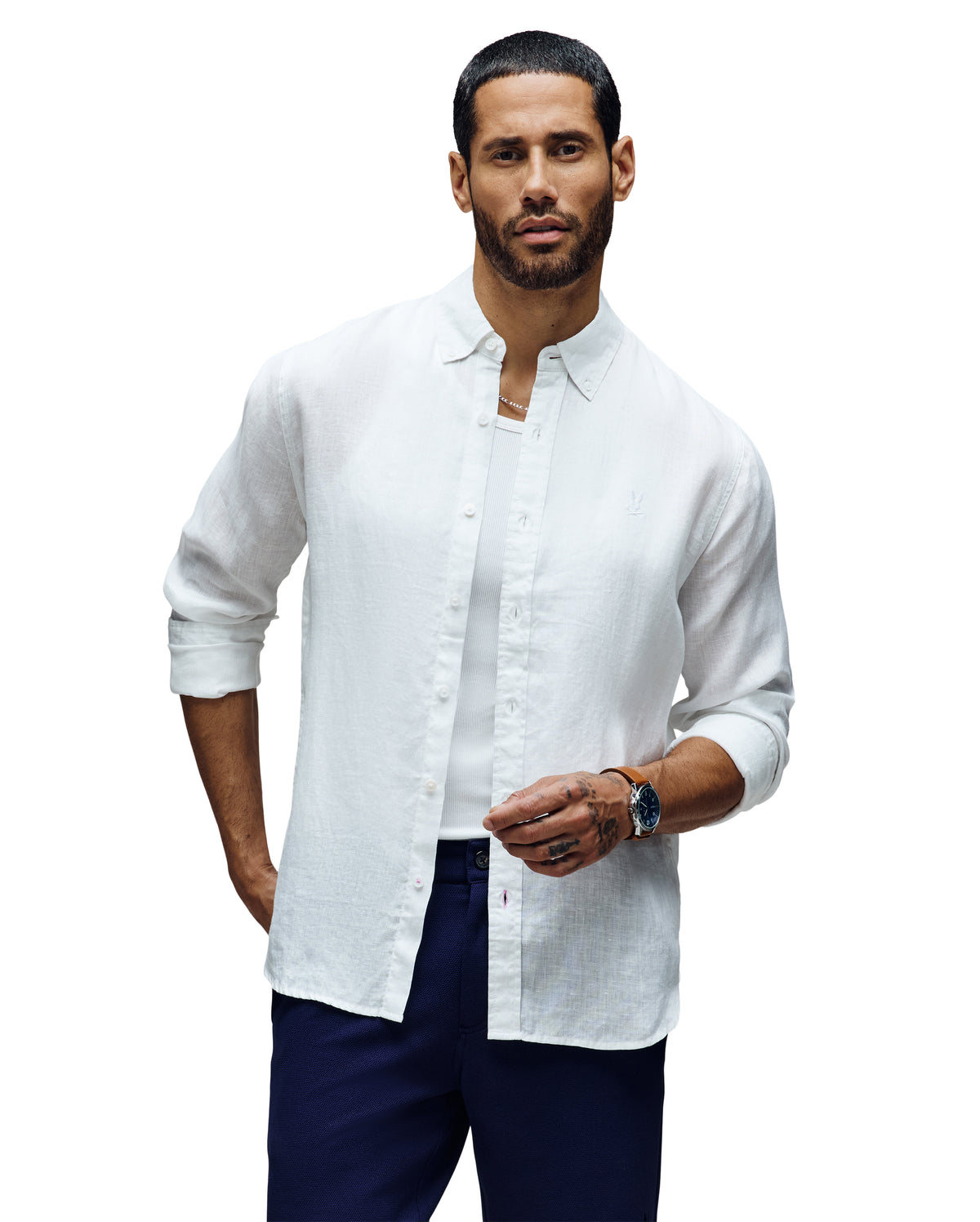 PSYCHO BUNNY CAMISAS FANTASIA HOMBRE BLANCO B6C678C200WHT