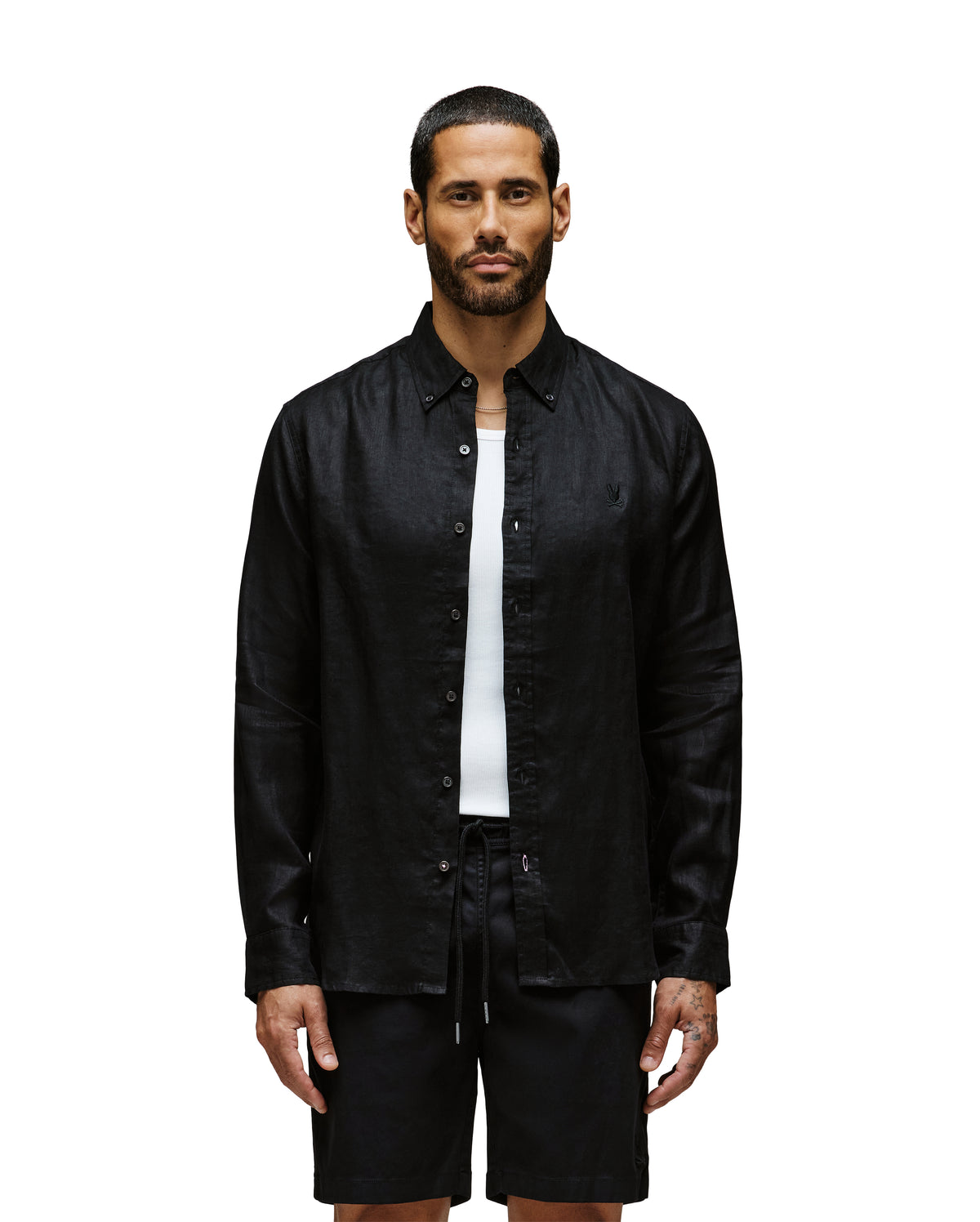 PSYCHO BUNNY CAMISAS FANTASIA HOMBRE NEGRO B6C678C200BLK