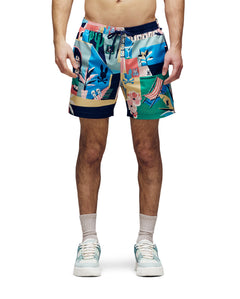 psycho bunny traje de baño fantasia hombre azul mb1000028evb