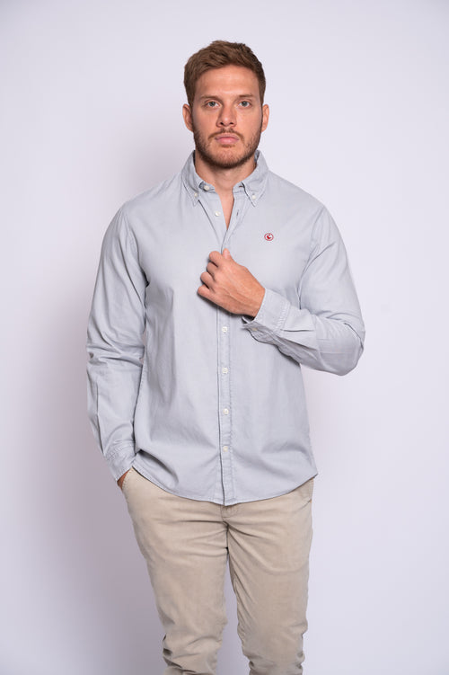 CAMISA EL GANSO GRIS 1050W240214