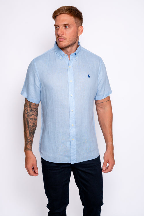 Camisa Manga Corta de Lino Ralph Lauren - 710968912005