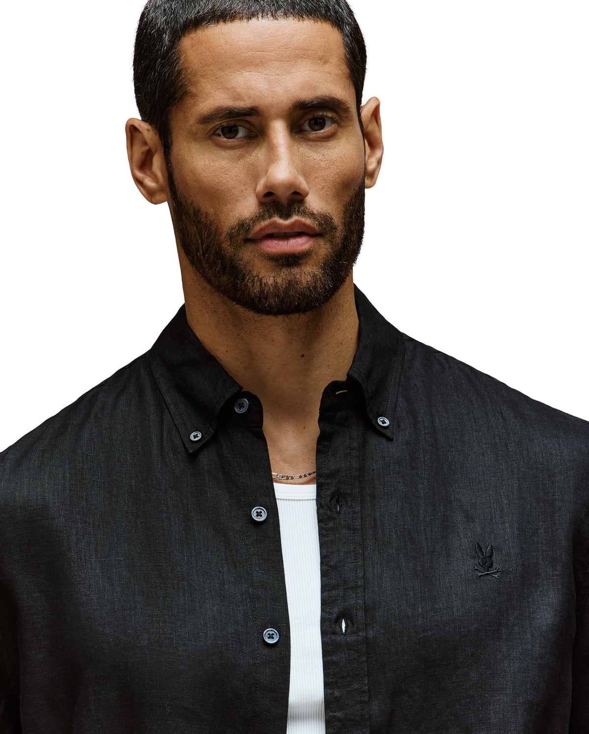 PSYCHO BUNNY CAMISAS FANTASIA HOMBRE NEGRO B6Q679C200BLK