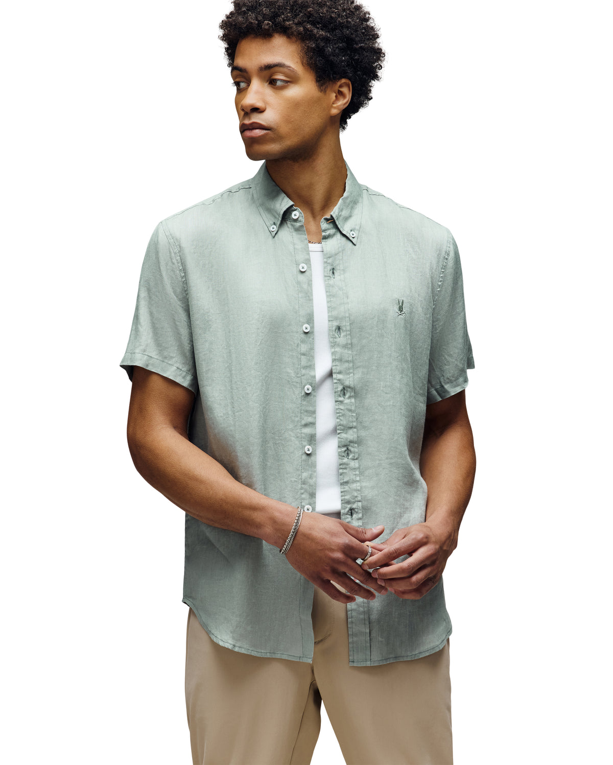 PSYCHO BUNNY CAMISAS FANTASIA HOMBRE VERDE B6Q679C200ICG