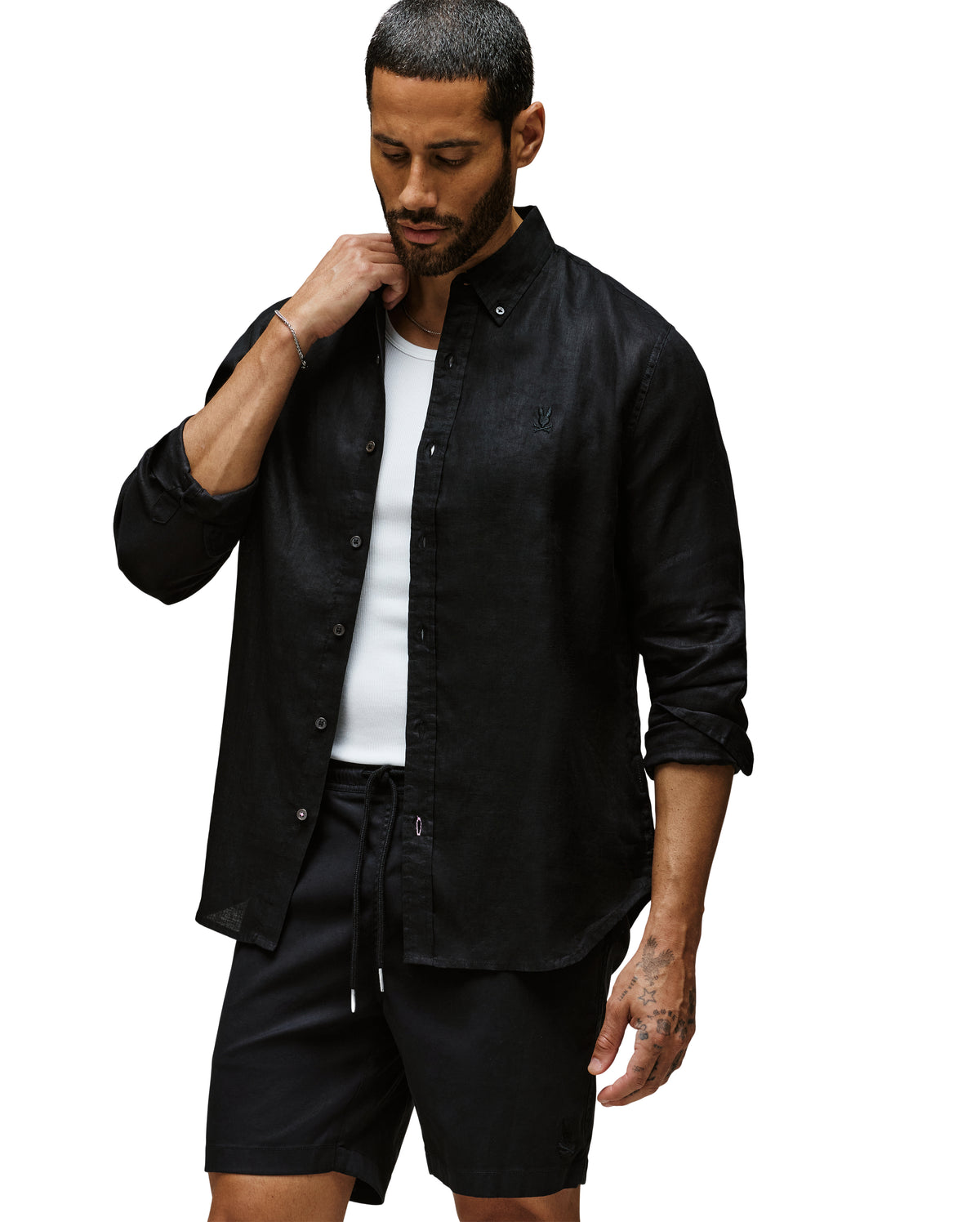 PSYCHO BUNNY CAMISAS FANTASIA HOMBRE NEGRO B6C678C200BLK