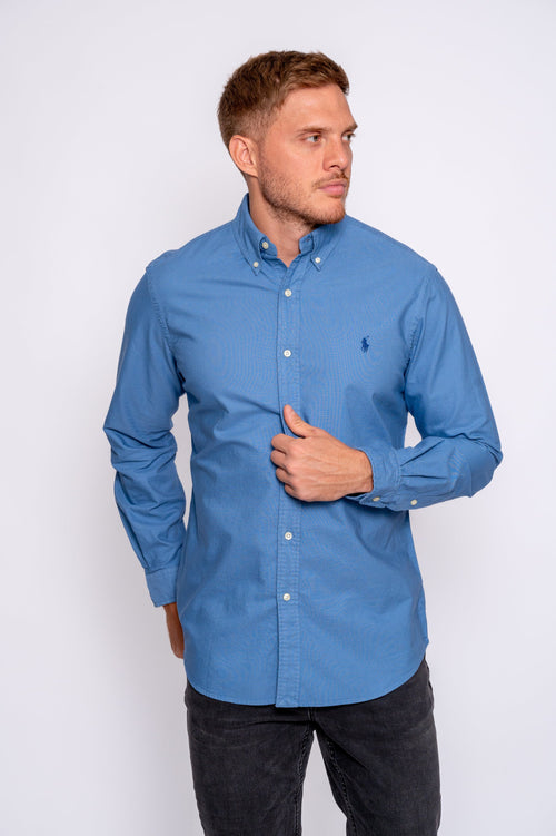 RALPH LAUREN CAMISA MANGA LARGA HOMBRE AZUL