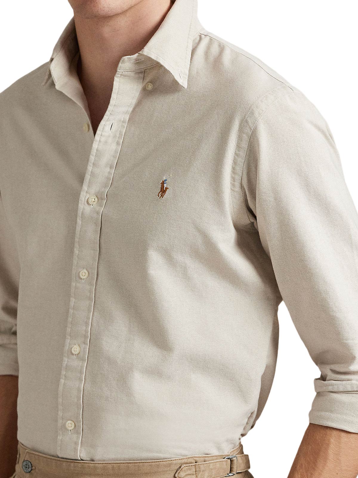 CAMISA M/L RALPH LAUREN HOMBRE COASTAL BEIGE 710795462012