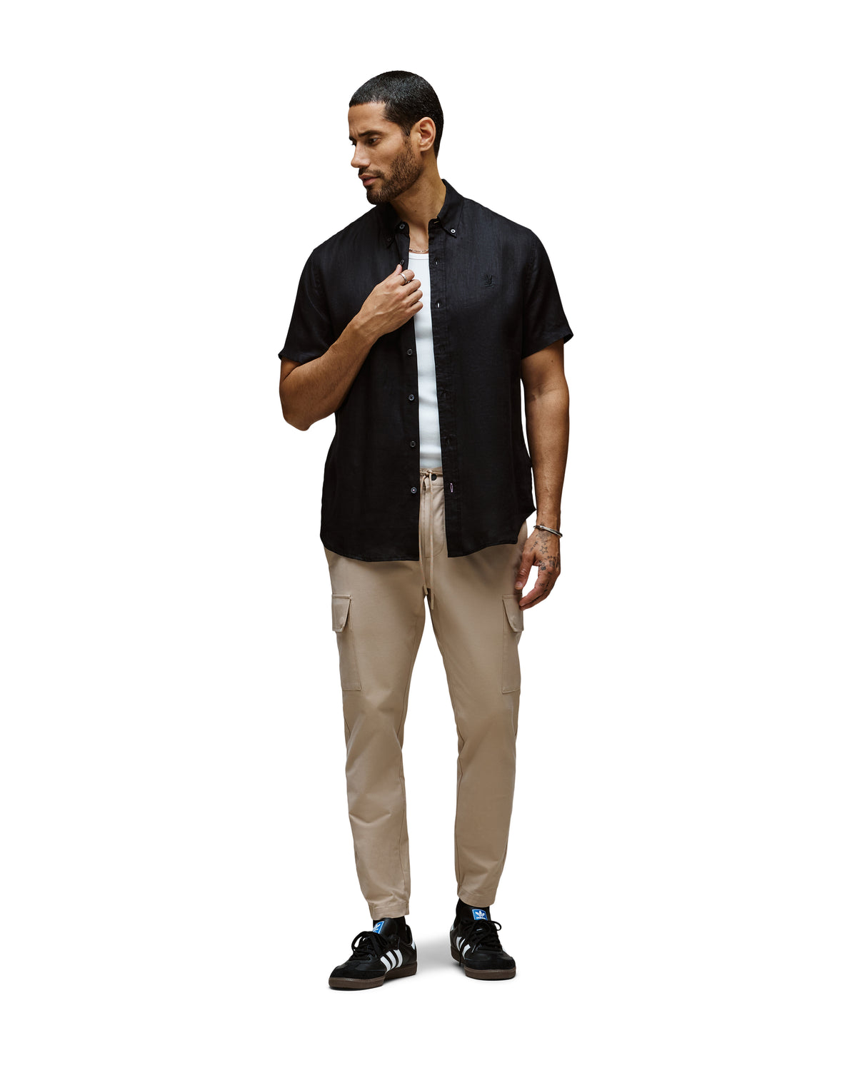 PSYCHO BUNNY CAMISAS FANTASIA HOMBRE NEGRO B6Q679C200BLK