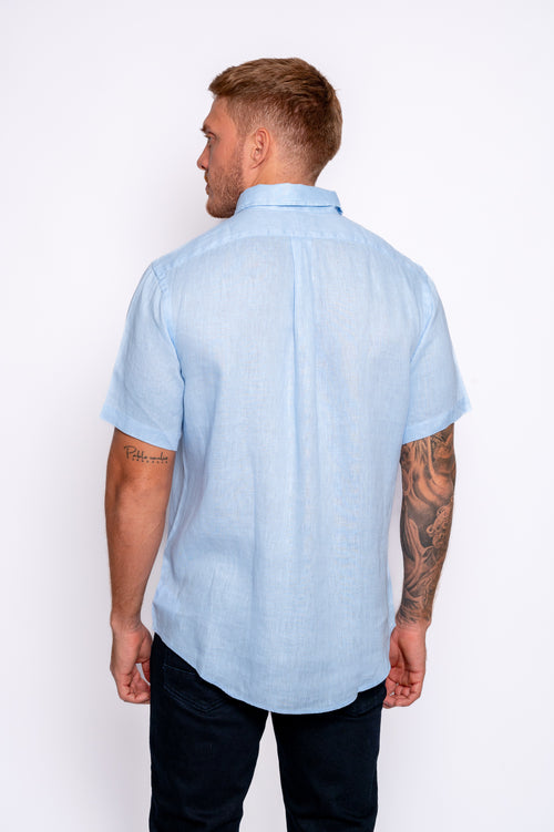 Camisa Manga Corta de Lino Ralph Lauren - 710968912005
