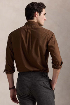 RALPH LAUREN CAMISA MANGA LARGA HOMBRE MARRON
