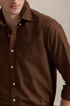 RALPH LAUREN CAMISA MANGA LARGA HOMBRE MARRON
