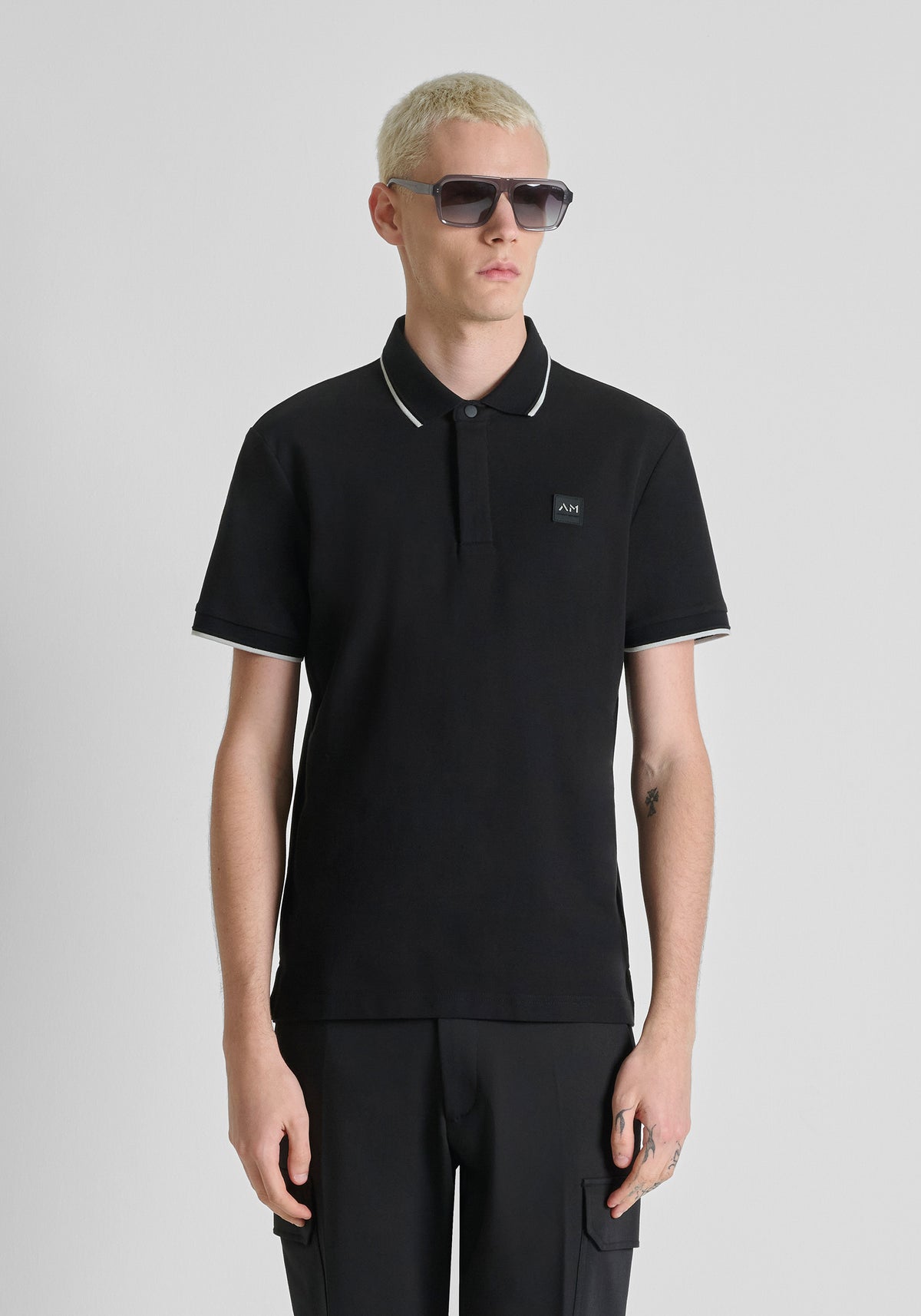 CAMISETA TIPO POLO ANTONY MORATO PARA HOMBRE COLOR NEGRO KS02640FA100270