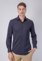 CARVEN CAMISA M/L HOMBRE AZUL CVA01900NV