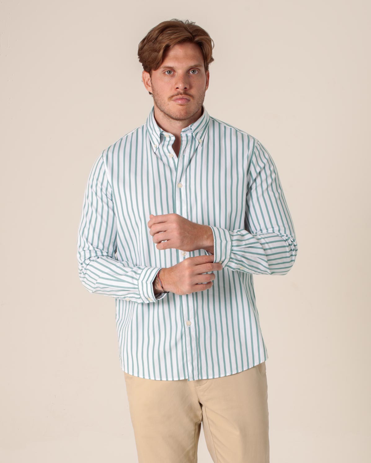 CARVEN CAMISA M/L HOMBRE VERDE CVK04216BGRGE