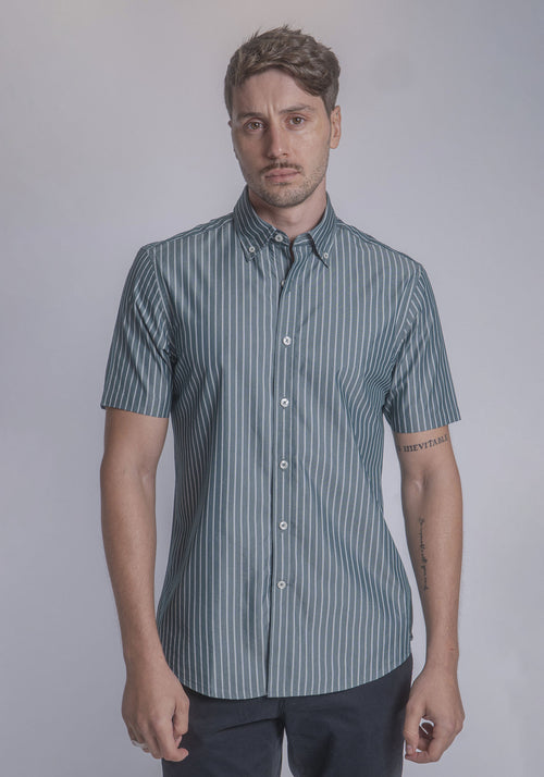 CARVEN CAMISA M/C HOMBRE VERDE CVK03139GE