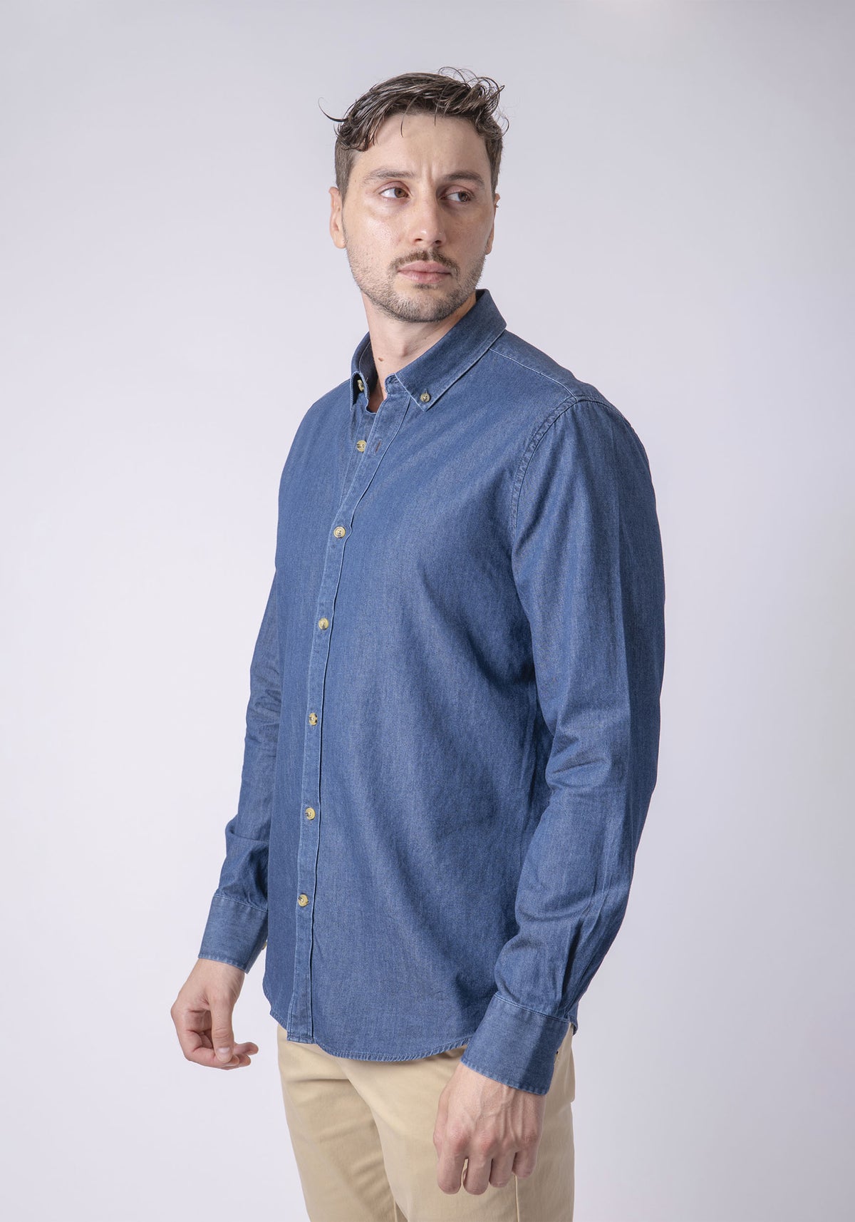CARVEN CAMISA M/L HOMBRE AZUL CVK04160IN