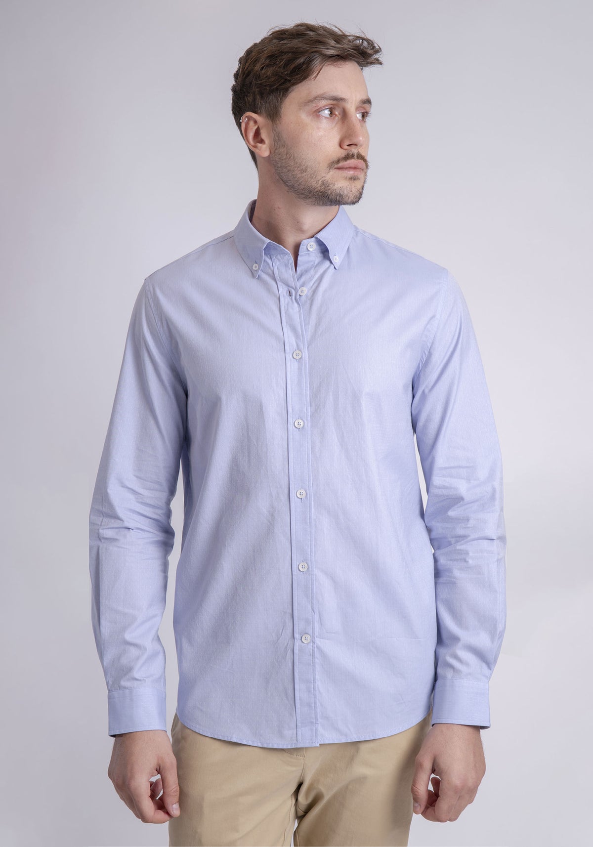CARVEN CAMISA M/L HOMBRE AZUL CVK01131LTBU