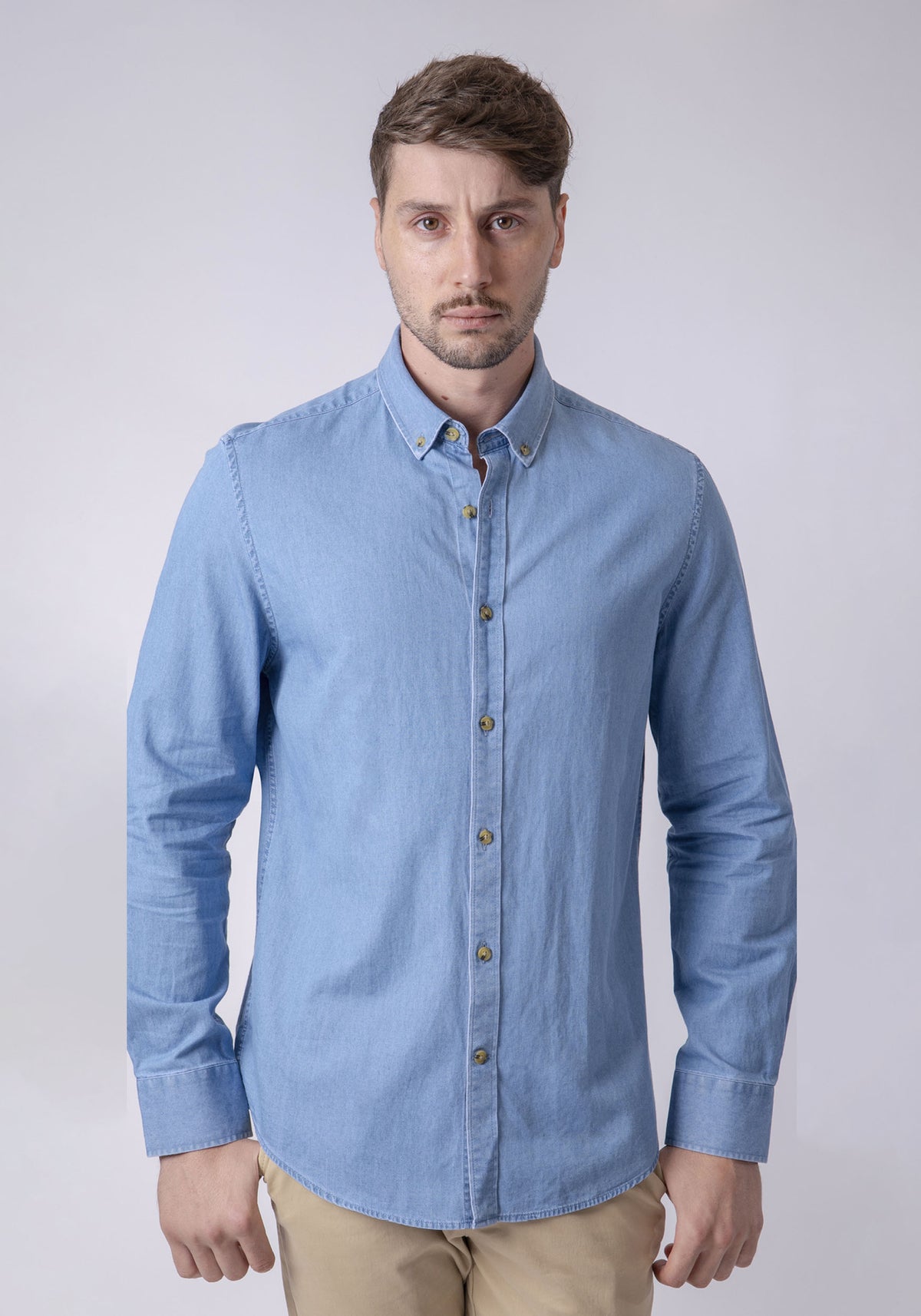 CARVEN CAMISA M/L HOMBRE AZUL CVK04160LTIN