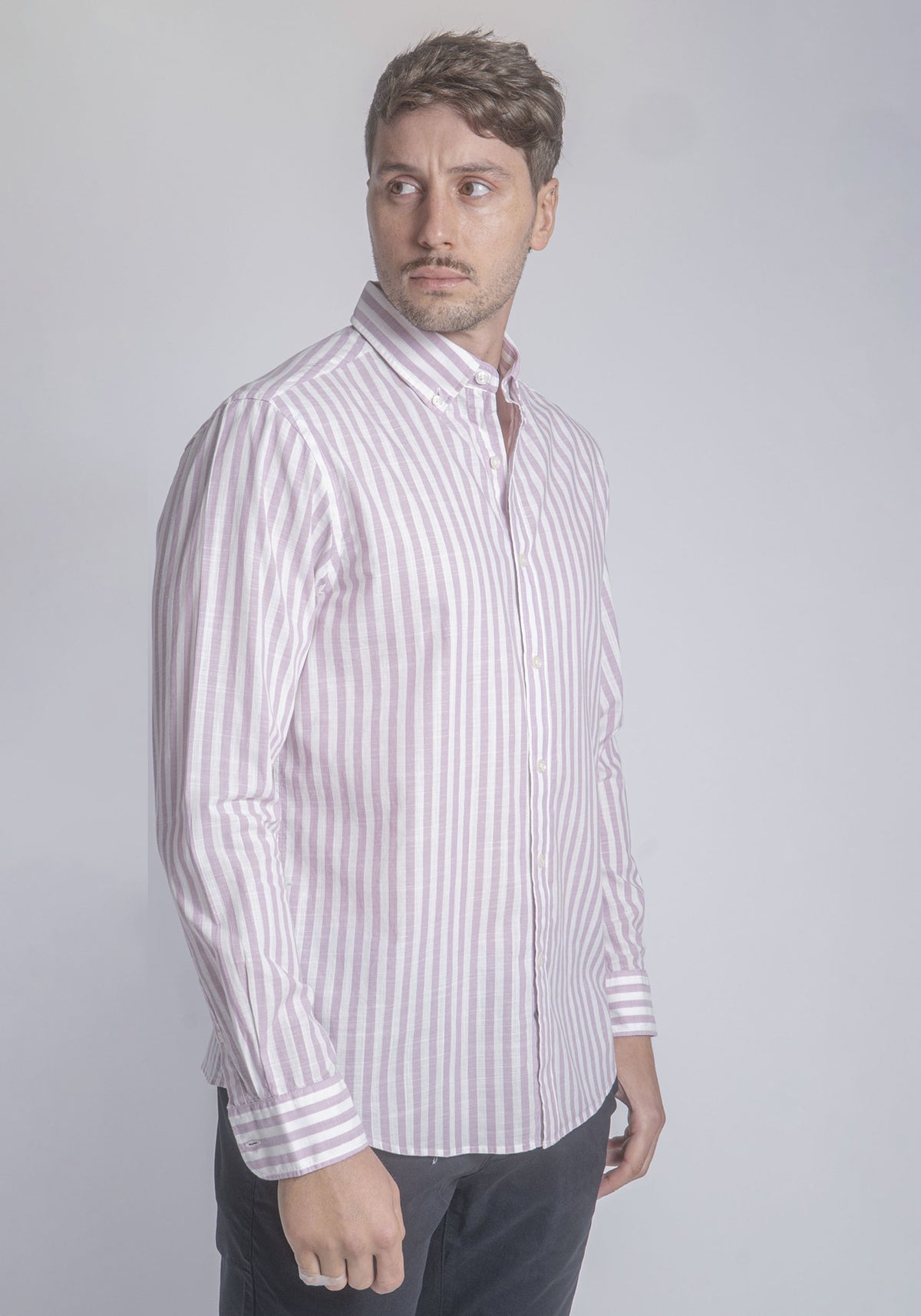 CARVEN CAMISA M/L HOMBRE ROSADO CVK04143PK