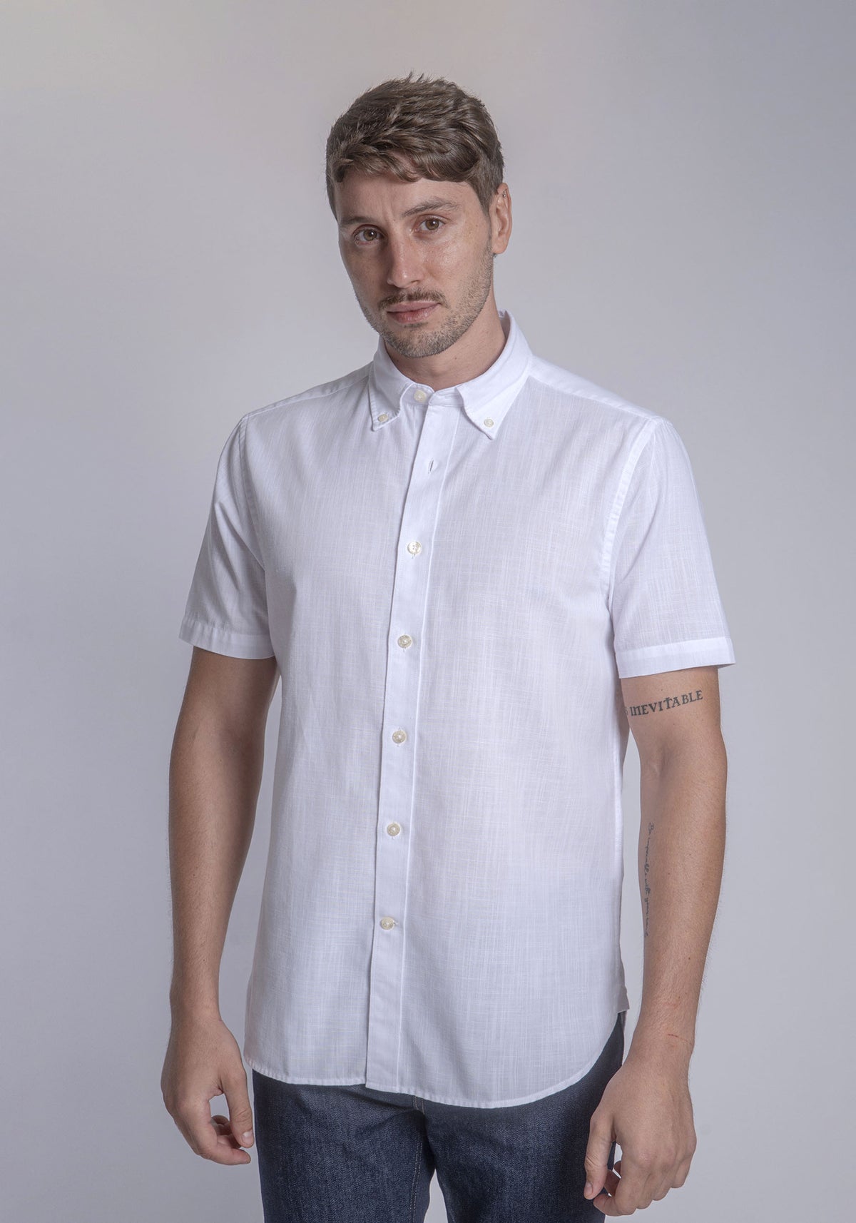 CARVEN CAMISA M/C HOMBRE WHITE CVK02199WH