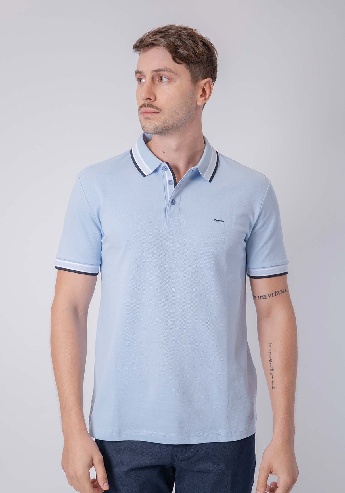 CARVEN POLO HOMBRE AZUL CVY31545ABU