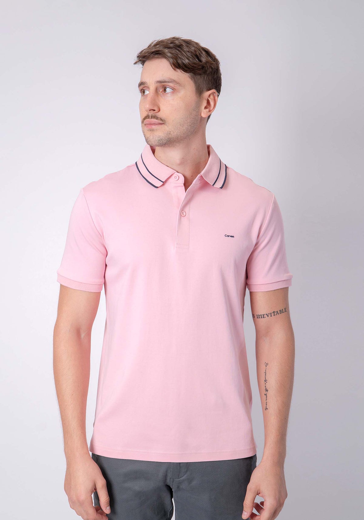 CARVEN POLO HOMBRE ROSADO CVY31509AUPK