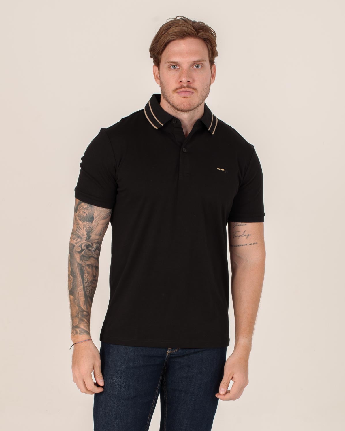 CARVEN POLO HOMBRE NEGRO CVY31509BL
