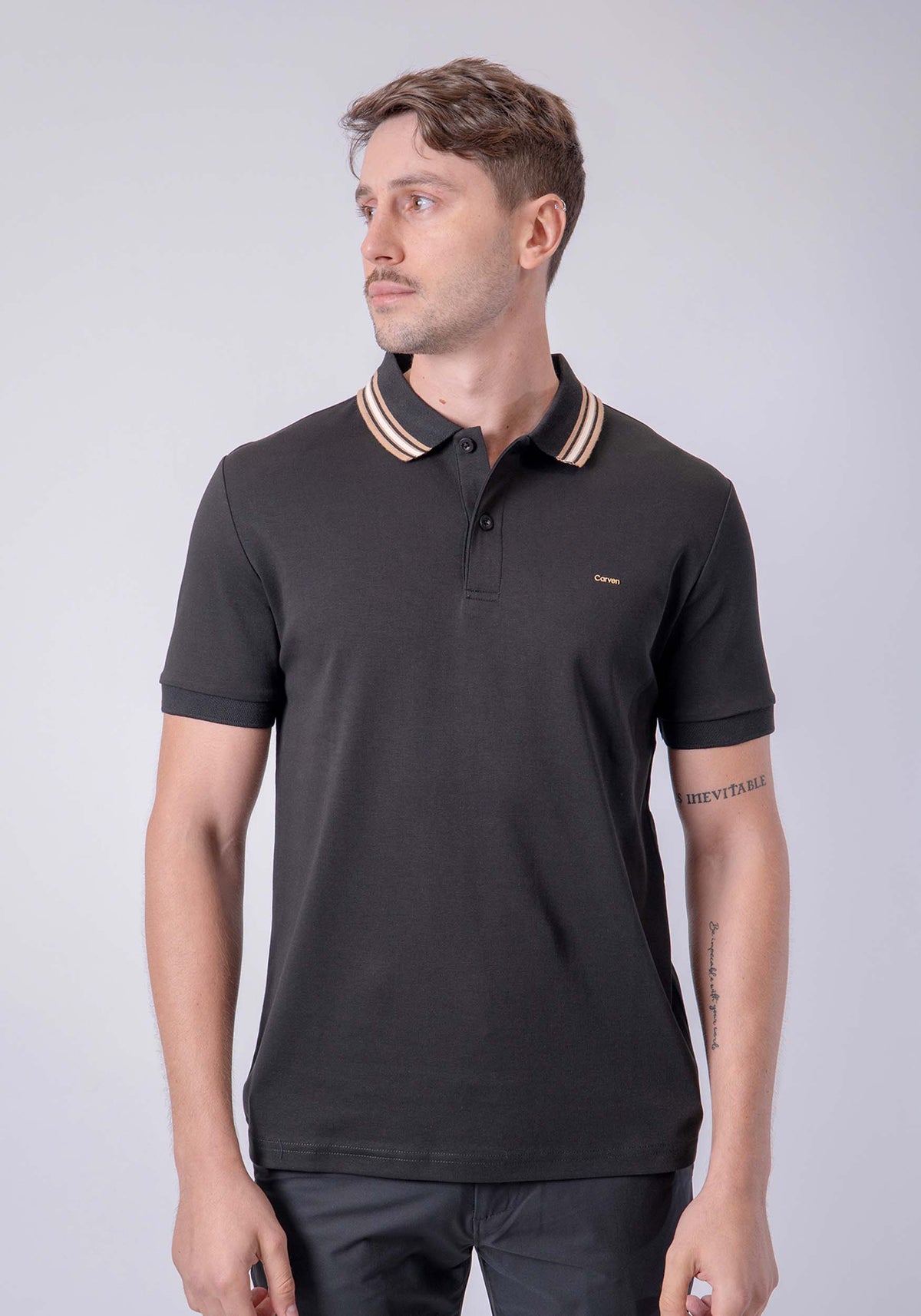 CARVEN POLO HOMBRE NEGRO CVY31558BL