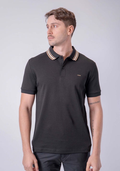 CARVEN POLO HOMBRE NEGRO CVY31558BL