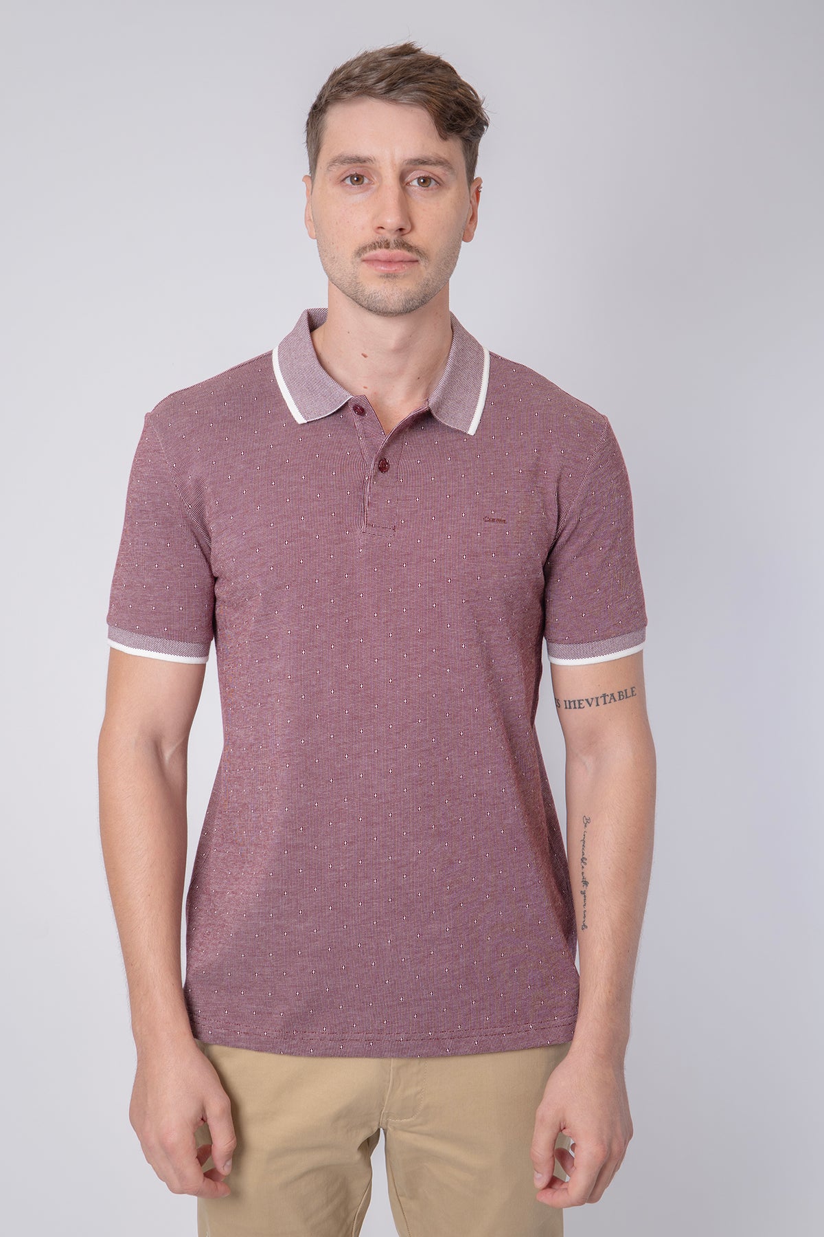 CARVEN POLO HOMBRE ROJO CVY13170BUR