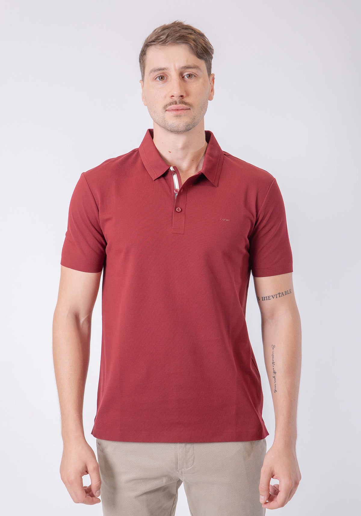 CARVEN POLO HOMBRE ROJO CVY13525DKBUR
