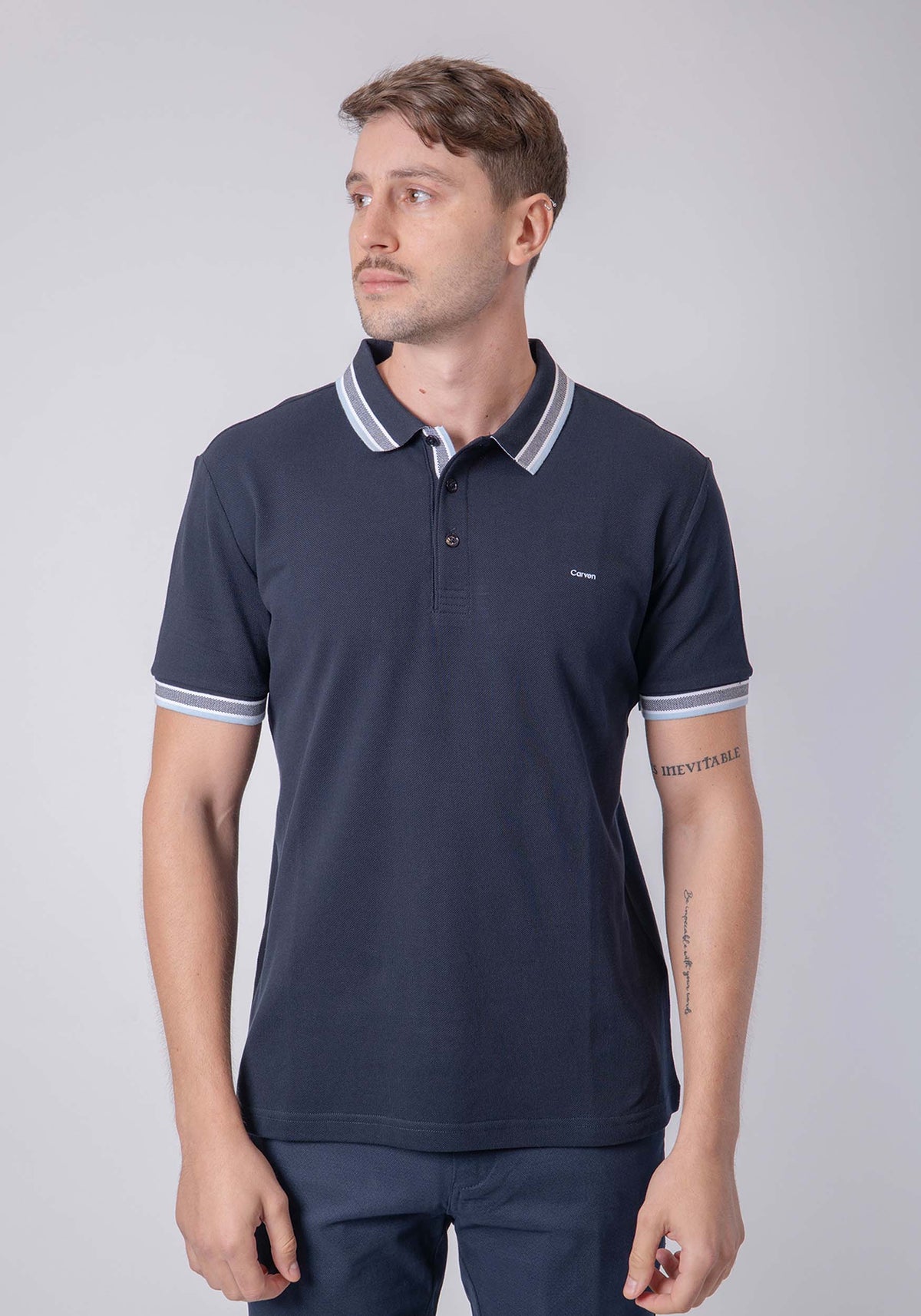 CARVEN POLO HOMBRE AZUL CVY31545DKNV