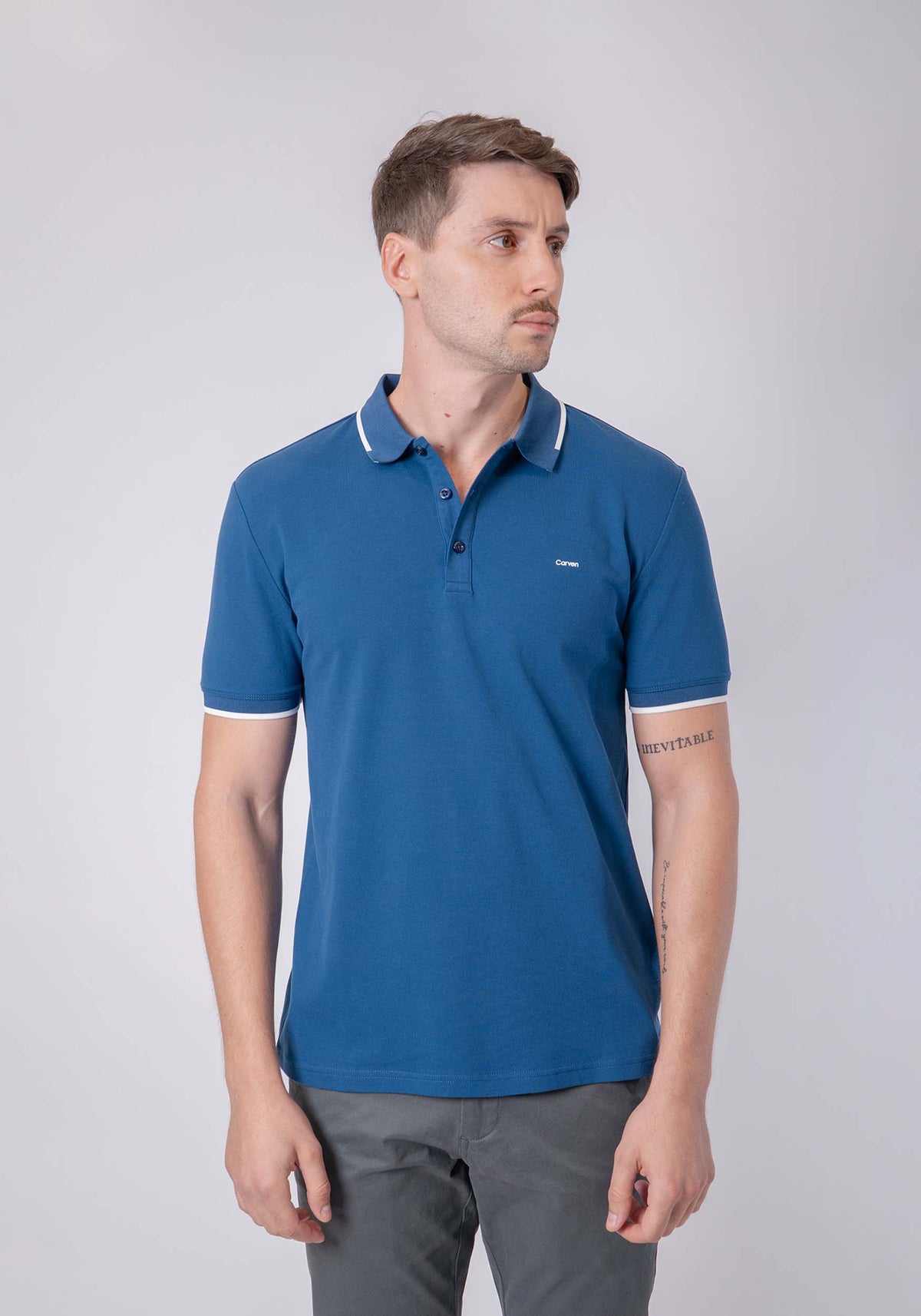 CARVEN POLO HOMBRE AZUL CVY31520PCKBU