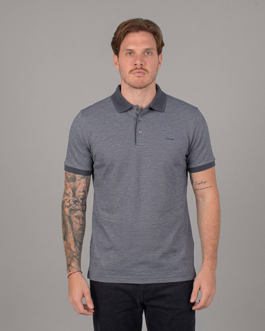 Polo P/H M/C Carven Para Hombre Color Azul Cv-Z31-141-Dknv
