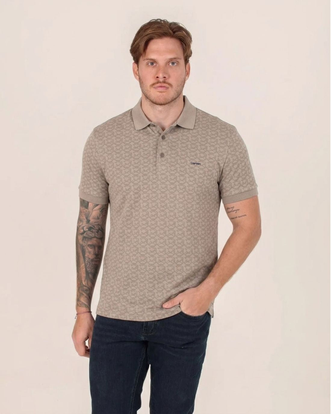 Polo P/H M/C Carven Para Hombre Color Blanco Cv-Z31-134-Ot