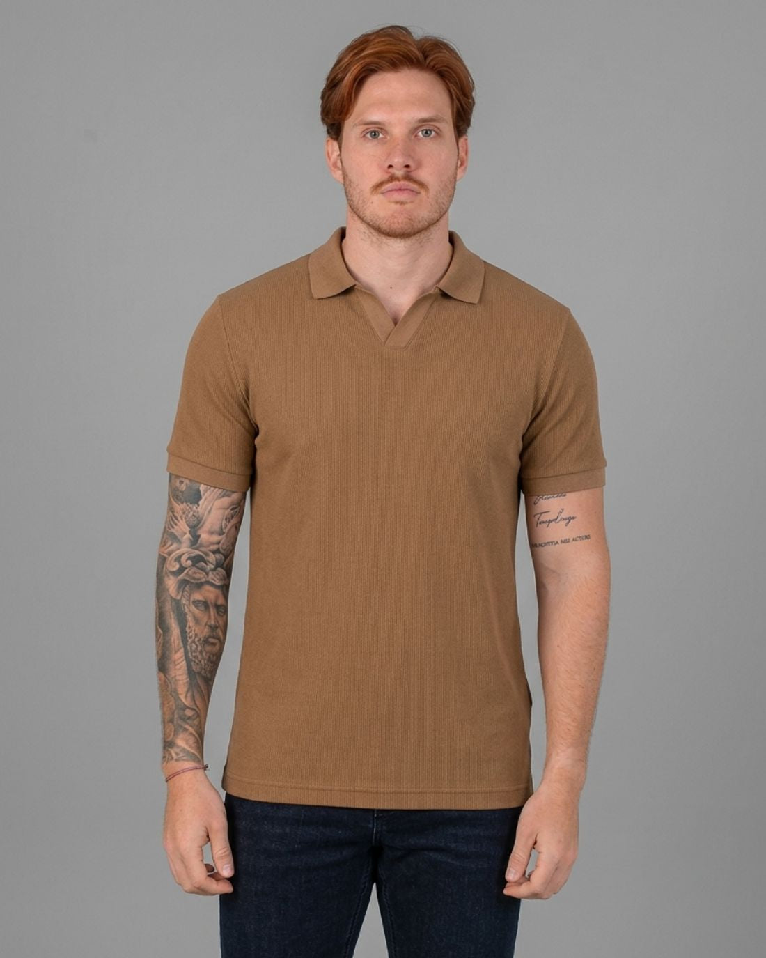 Polo P/H M/C Carven Para Hombre Color Marron Cv-Z13-114-Co