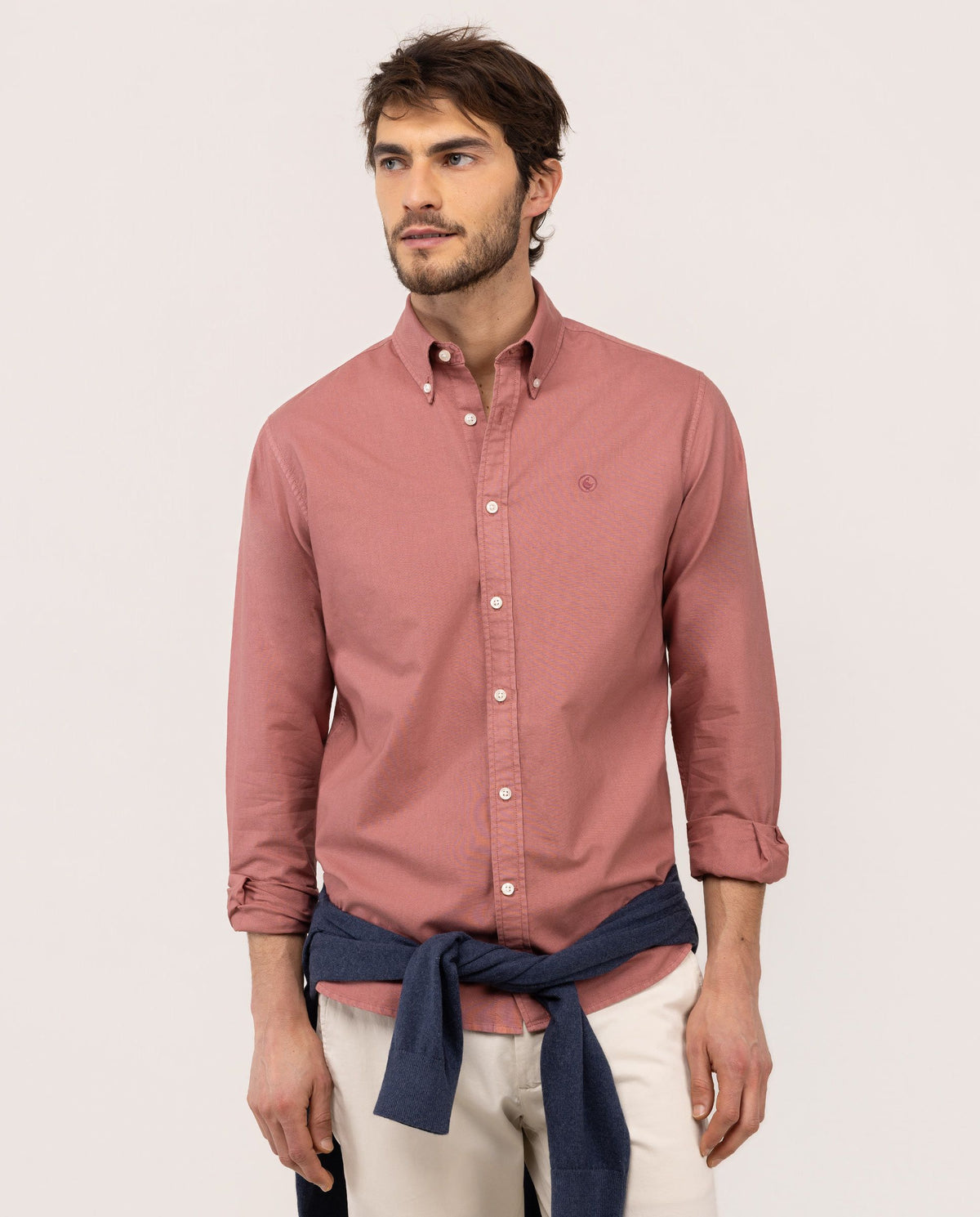 Camisa Algodón Garment Dyed EL GANSO HOMBRE ROJO