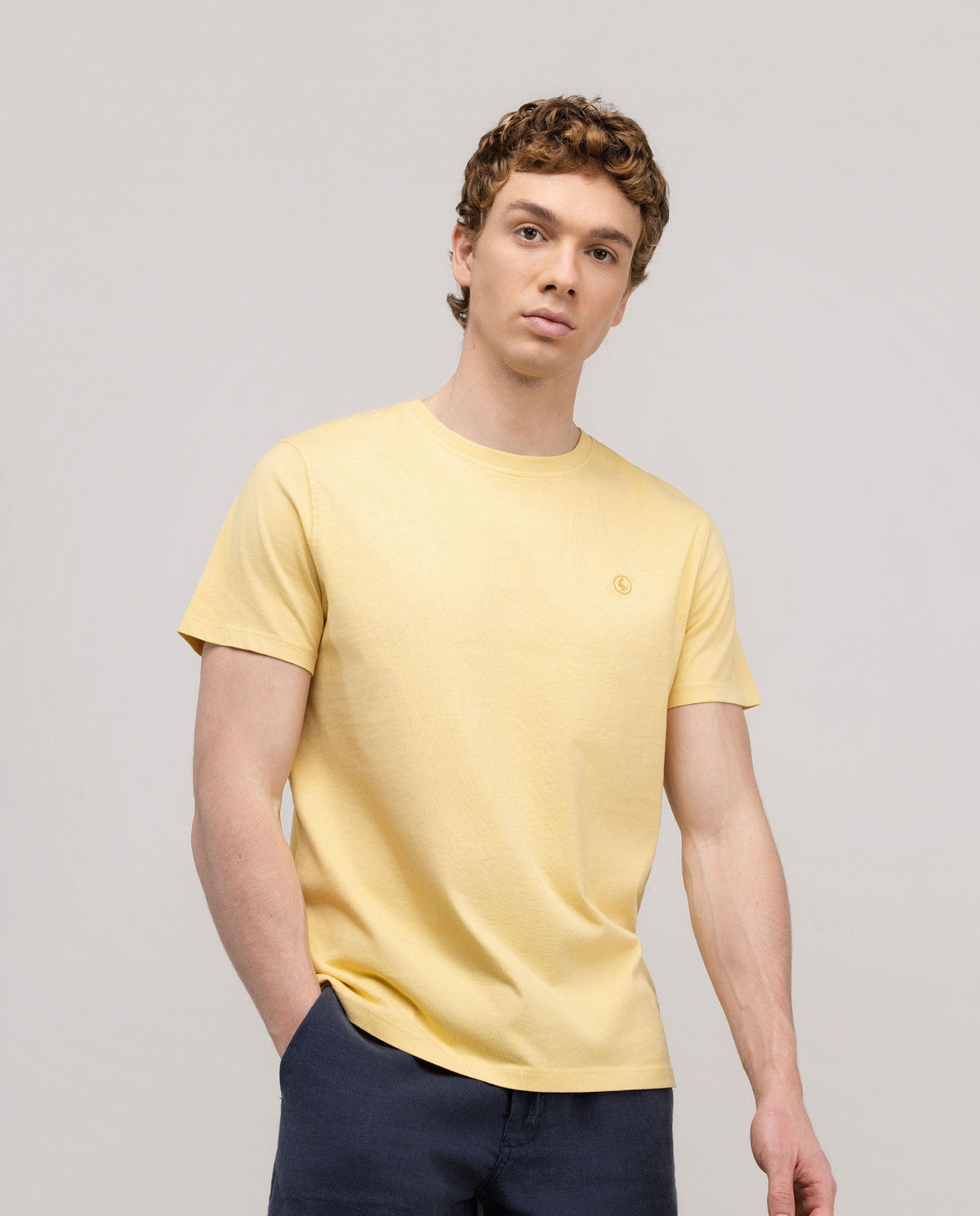 Camiseta Garment Dyed EL GANSO HOMBRE AMARILLO