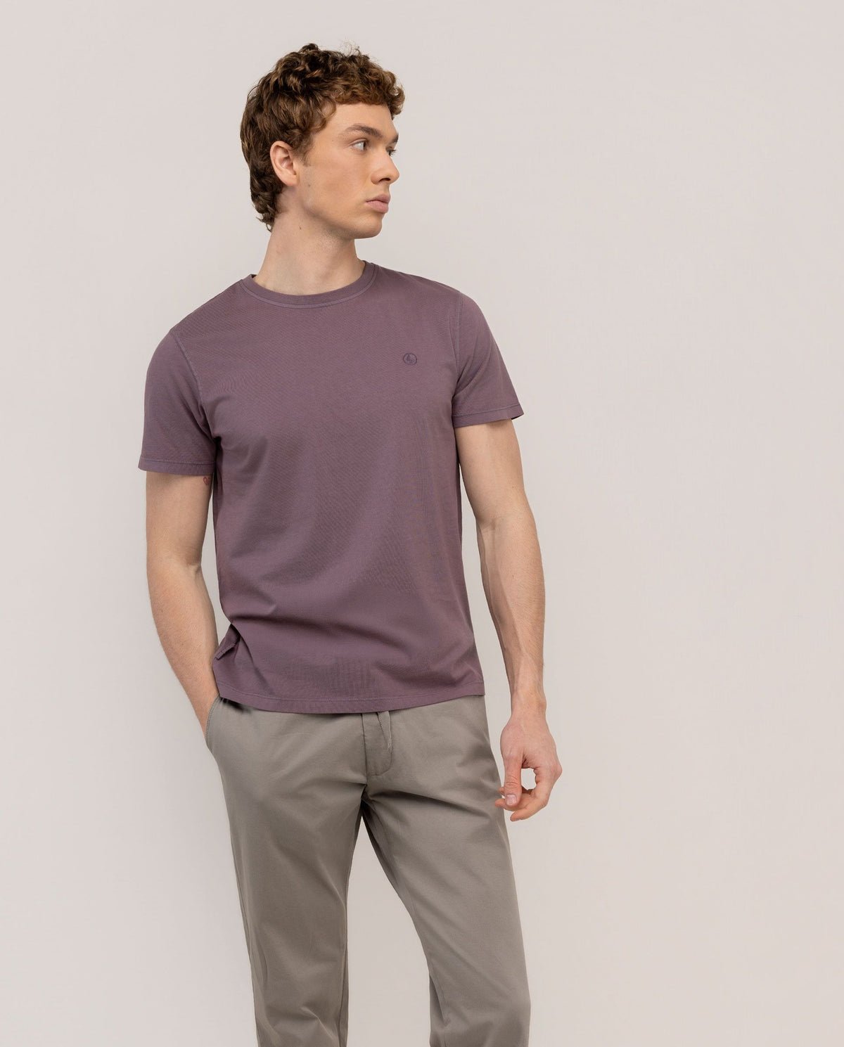 Camiseta Garment Dyed EL GANSO HOMBRE MORADO