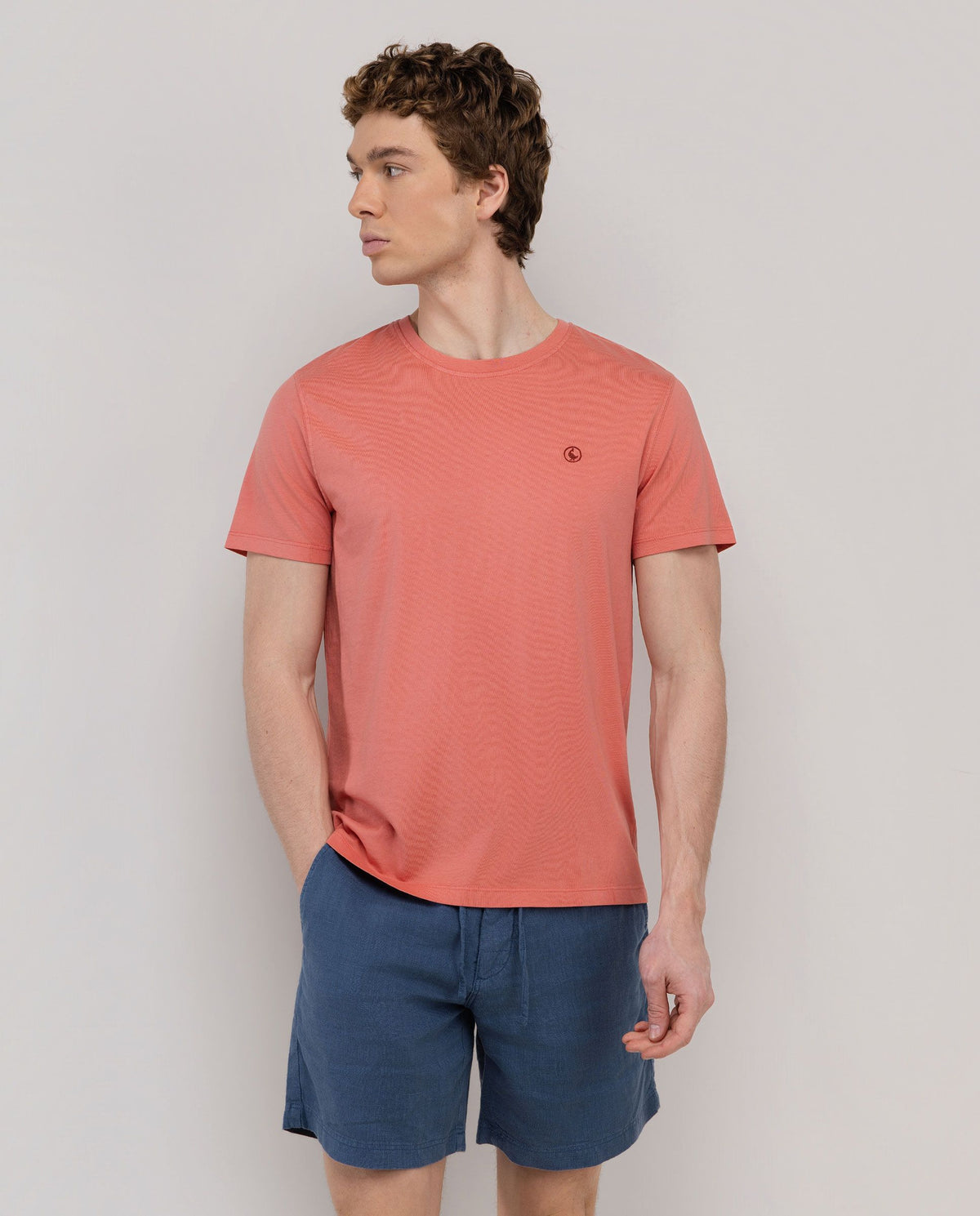 Camiseta Garment Dyed EL GANSO HOMBRE NARANJA