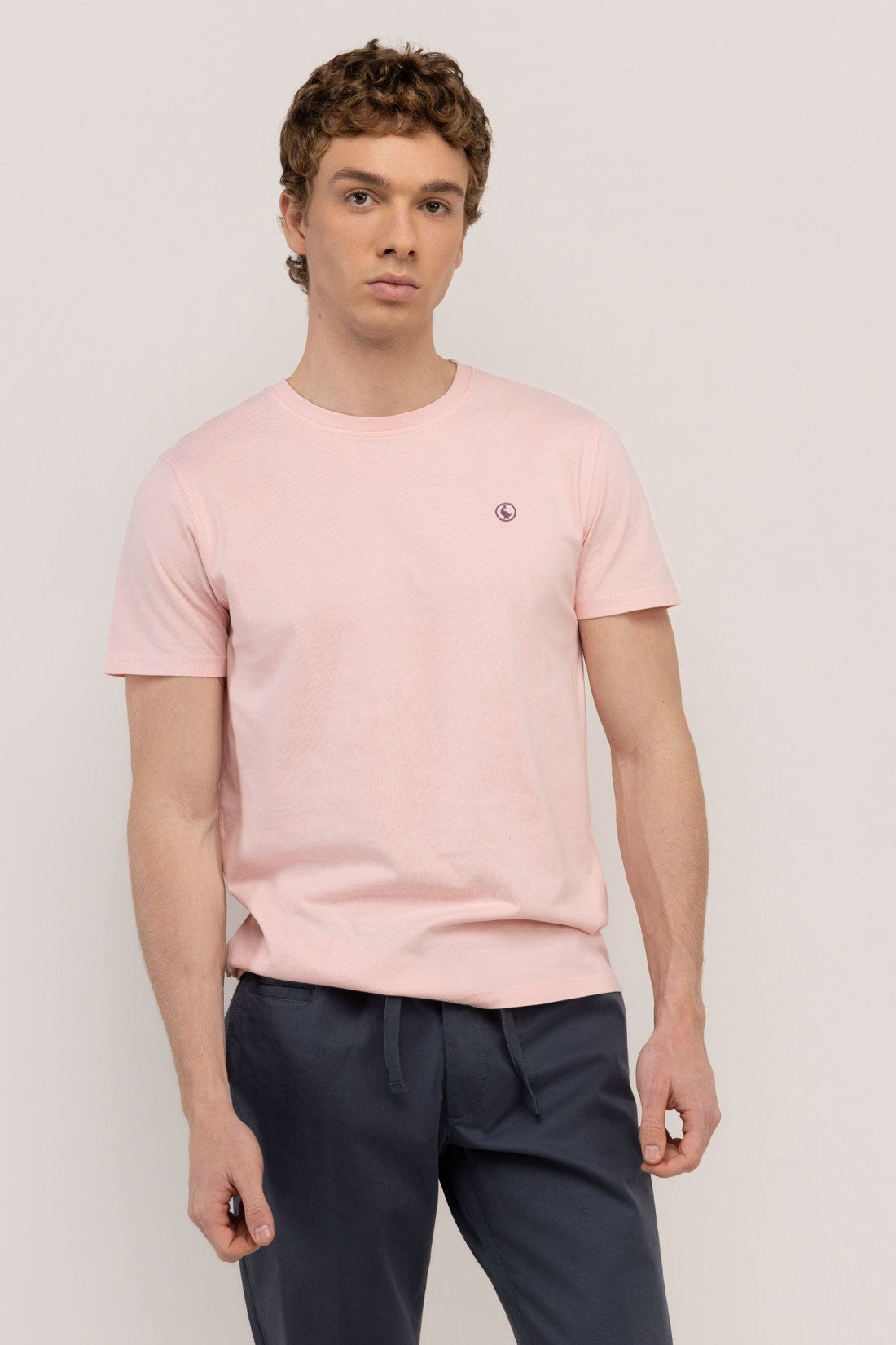 Camiseta Garment Dyed EL GANSO HOMBRE ROSADO